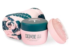 Coco & Eve That's a Wrap - Set aus Haarmaske, Tangle Tamer und Mikrofaser Turbanhandtuch - für alle Haartypen geeignet