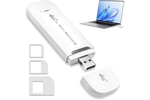 Amztour 4g Dongle Portable Mobile Wifi with SIM Card Slot, USB Plug Modem Hotspot Pocket Router With 150Mbps, Secure Wireless Internet Extender for Connecting to Internet Pay as You Go