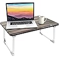 Portronics My Buddy J Portable/Foldable Laptop Table with Laminated MDF Board, Aluminium Legs, Anti-Skid Grip, Supports Upto 17 inch Laptop(Black)