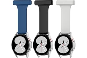 Chofit Nurse Watch Brooch Soft Silicone Compatible with Samsung Galaxy Watch 5/Galaxy Watch 4/Garmin Venu 2 Plus/Amazfit GTS 4 GTS 3 GTS 2 Mini 20mm