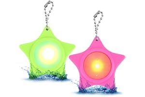 EDITBAR 2 Stück USB LED Blinklicht Warnleuchte – Wiederaufladbares Sicherheitslicht mit Stern-Design, 4 Leuchtmodi, IP68 Wasserdicht, Ideal für Rucksack, Outdoor, Joggen, Nachtläufer, Bergsteiger,Kinder&Hunde