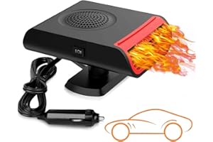 Showvigor 12V Autoheizung, Auto Heizlüfter, Tragbare Autoheizung Anti-Beschlag Windschutzscheibe Defroster, Defroster Mit ergonomischem Handgriff Zigarettenanzünder Heizlüfter für alle Autos