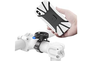 Cozycase Soporte Movil Bicicleta para iPhone SE3 2022/12/11/11Pro MAX/XS/XR Soporte Universal de Metal para cicleta de Bici, con Agarre Resistente Compatible con teléfonos Inteligentes de 4.7"a 6.5"