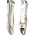 Beauté Secrets Curved Nail Cutter With Nail File, Anti-Splash Design, Stainless Steel, Ideal for Fingernail and Toenail, Ingrown Toe Nail Remover, Nail Clipper for Men Women (Premium | 16A)