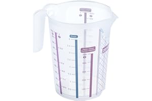 Zenker Sweet Sensation Messbecher 1000ml – Präzises Dosieren mit Vierfach-Skalierung, Hitzebeständigkeit: +100 °C, Spülmaschinengeeignet, Designed in Germany