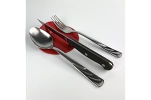 IKONA INNOVATION PLASTICS DESIGN IKONA Poggia Posate da Tavolo in Plexiglass Colorato | Set da 6 pz | Idea Regalo Elegante per Mise En Place| Disegnato e Prodotto in Italia (Small, Rosso)