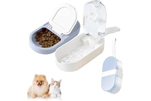 MISYUE Dog Water Bottle, Dog Bowl 2-in-1, Food Container Large Enough for Dog Treats, Steak, Sticks, Bars, Portable Pet Water Dispenser for Hiking, Travel, Cat Bowls and Pet Water Bottle (blue)