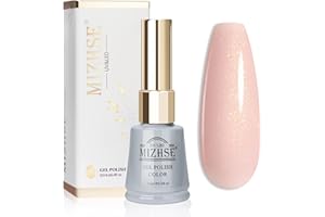 ‎MIZHSE MIZHSE UV Nagellack Nude Farben, 12ml Gel Nagellack, Schimmernde Natur Jelly Gellack Nail Art Starter Kit UV LED Soak Off Manicure Gel Lacquer Varnish