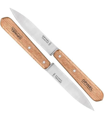 Opinel 1534 Esprit Messerset LOFT Spirit – 4-teiliges Tafelmesser-Set Aus Buche, Grau, Klingenlänge 11 Cm
