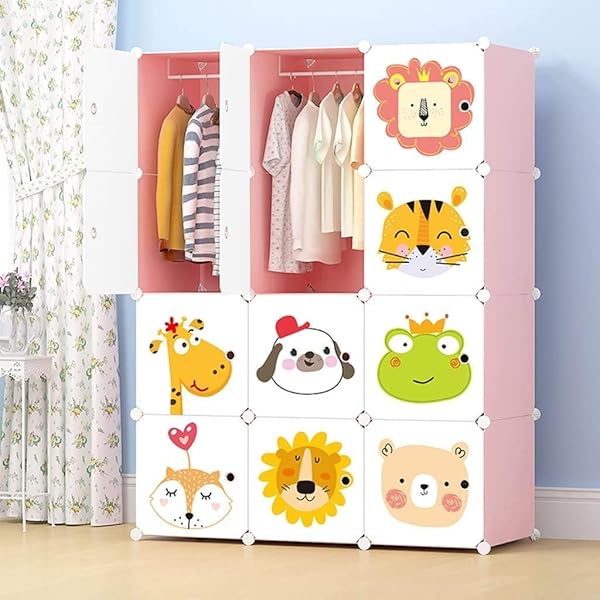 BucketList® Baby Wardrobe Door Plastic Sheet Kids Storage Rack Closest Organizer for Clothes Kids Furniture Living Room Bedro