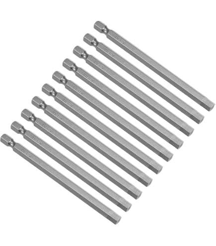 Sourcing Map 1/4 Zoll Sechskant-Bit H12, 50 Mm Lang, Magnetisch – Für Schraubendreher