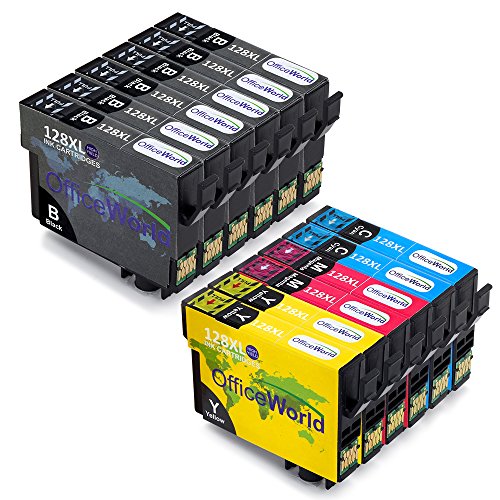 OfficeWorld Kompatible Patronen Ersatz für T1285 (T1281 T1282 T1283 T1284) Tintenpatronen Hohe Kapazität für S22 SX125 SX130 SX230 SX235W SX420W SX425W SX430W SX440W SX445W BX305F BX305FW
