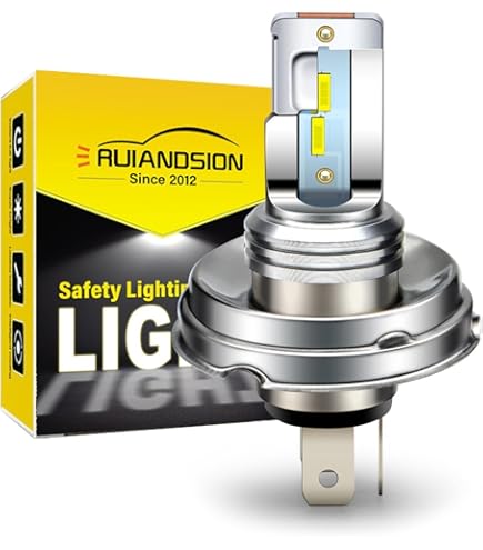 Ruiandsion H6M P15D LED Moto lampadina faro bianco DC 6-30V Super Bright 5730 17SMD Chipsets Hi/Lo Beam LED lampadina per moto faro, non polarità (confezione da 2