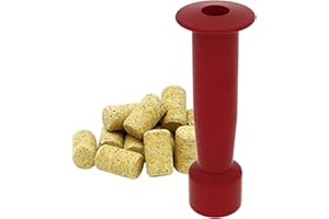 Browin 650003-Kit Vino: máquina Martillo + 10 enrollados de Corcho prensado Natural, Plástico Madera, Wood Red, Set