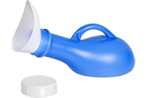 CUNQN Urinflaschen 1000ML Urinflasche für Männer Frauen Tragbare Pinkelflasche Urinflaschenhalter mit Deckel Unisex Urin Flasche Urinsammelbehälter für Unterwegs und zu Hause