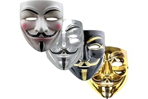 GrassVillage Anonymous Halloween V for Vendetta Mask Set - PARTY, WORLD BOOK WEEK/HALLOWEEN KIT