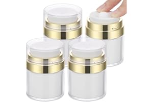 Segbeauty Tarro De Crema Vacío, 4 Piezas 30g Dispensador Bomba Crema, Maquillaje Dispensador Bomba Vacio, Extraíble y Lavable, Cosmetic Cream Jar, Botes Viaje para Base Líquida, Cream