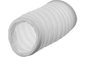 LIRAST Ø 150mm / 1m PVC Flexible Ducting - Ventilation Duct Hose for Tumble Dryer, Cooker Hood, Extractor Fan, Air Conditioner