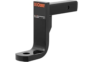 CURT 45338 Class 4 Trailer Hitch Ball Mount, Fits 2-Inch Receiver, 10,000 lbs, 1-1/4-Inch Hole, 8-Inch Drop, 6-3/4-Inch Rise