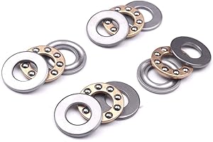 ATOPLEE 4pcs miniatura axiales de bolas de empuje Rodamientos 8x16x5mm F8-16M