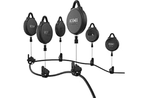 KIWI design VR Kabelmanagement, 6 Packs Pro-Version VR Cable Management Kompatibel mit VR-Headsets HTC Vive/HTC Vive Pro/Rift S/Quest 2 Playstation/Microsoft MR/Valve Index VR Zubehör(Schwarz)