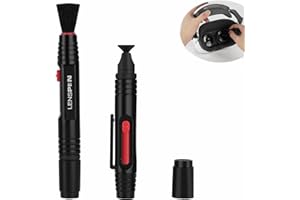 Geekria - Juego de 2 bolígrafos de Limpieza de Lentes Clean VR compatibles con Meta/Oculus Quest2/Quest/Rift S/Pico Neo3,etc., Elimina Huellas Dactilares,Polvo,Grasa,Reduce la Niebla para Limpiar VR