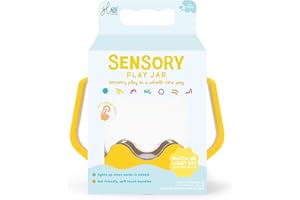 Glo Pals Sensory Play Jar. Children's Water Activated Light-up Sensory Toy. Easy Grip Handles. Child-proof Locking Lid. Therapy Stress Relief Toy. Suitable for Boys & Girls 18 months +. (Yellow)