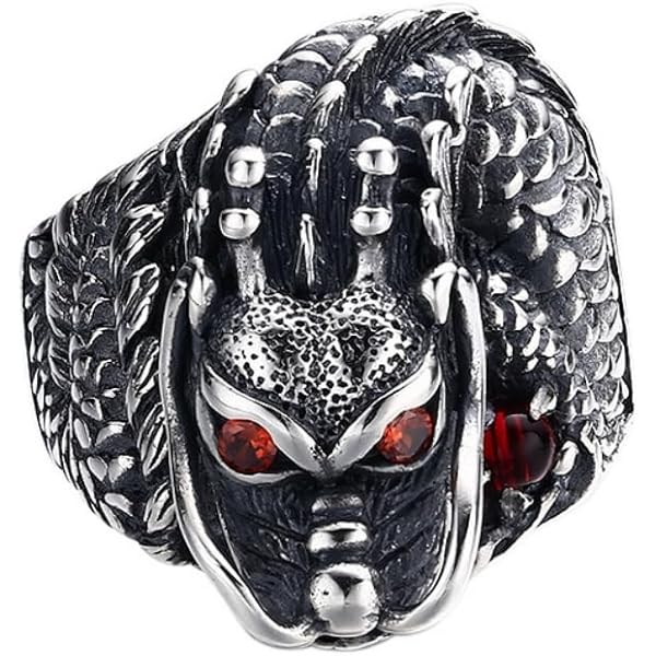 Retro 925 Sterling Silver Designer Lizard Ring Reptile