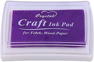 YPSelected Craft Ink Pad Inkpad for Paper Wood Fabric 15 Colors Available for Rubber Stamps (Purple)
