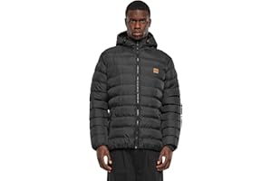 URBAN CLASSICS Giacca Invernale da Uomo con Cappuccio Calda e Trapuntata, Materiale Sintetico Antivento, Piumino Adatto alle Mezze Stagioni, Tasche Foderate