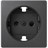 CABLEPELADO Cover for Schuko Simon 82 socket base | Lid with safety device for schuko socket base | &lrm;82041-38 | 55x55 mm | 1