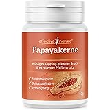 Papaya Kerne getrocknet - 50 g - Enthält das Enzym Papain - Getrocknete Papaya Samen in Rohkostqualität - Papaya-Pfeffer ohne