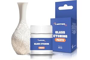 7 Artists Etchall Creme a Depolir le Verre 50 ml (130 g) – Crème à Dépolir pour Gravure Personnalisée | Etching Cream pour Verre Dépoli, Pochoir, Peinture sur Verre et Décoration Créative