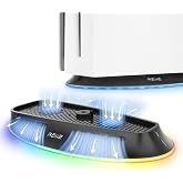 reiie PS5 Konsolu i&ccedil;in &Ccedil;ift Soğutma Fanlı Soğutma Standı,Soğutma İstasyonu Dahili RGB Işık,PS5 Ana Bilgisayar Pilini Soğutma,