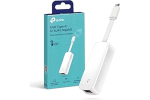 TP-Link UE300C USB C to Ethernet Adapter, USB 3.0 Type-C to RJ45 Gigabit Ethernet Network Adapter for Ultrabook, Chromebook, Laptop, Desktop, Plug & Play for Nintendo Switch, Windows 10&8.1, Linux OS