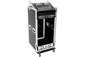 ROADINGER Omnitronic 059531 Flight-case avec roues 20U de Combo Pro Noir