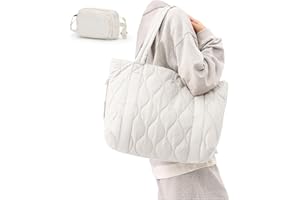 winspansy Handtasche Damen Groß, Puffy Tote Shopper Tasche Puffer Bag Tragetasche Taschen Stoffbeutel Strandtasche Beuteltasche Schultertasche Damen Umhängetasche Gross Mit Reißverschluss Handbag