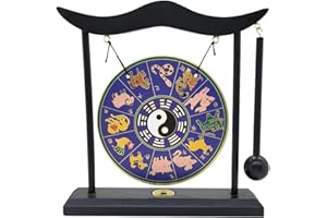 Hooshing Feng Shui Gong aus Messing für den Schreibtisch, Zen-Dekoration, für Zuhause, Büro, Einweihung, Glückwünsche, Segen, Glücksgeschenk