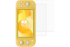 SHUNWIGE (2 Pack) Diseñado para Nintendo Switch Lite Protector de pantalla de cristal templado, 9H, 0.33mm, Anti Scratch, Bubble Free