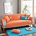 Produktbild J&DSU Sofa baumwollbezug,Sofa Slipcover 1 stück Anti-Rutsch schmutzabweisend Sofa Protector für Wohnzimmer-Orange-A 70x150cm(28x59inch)
