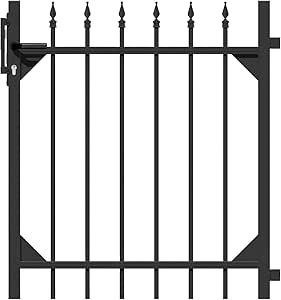 Doppeltor Fur Aluminium Zaun Chaussee Hohe 100cm Breite 301cm Schwarz Amazon De Garten