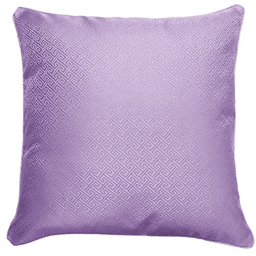 Lorenzo Cana Home Edition Luxus Kissenhülle aus Seidenbrokat Seide Violett Brokat Damast Seidenkissen Kissen gewebt uni einfarbig 96061