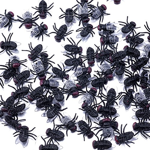 German Trendseller® - 24 x Stuben Fliege ┃ Horror ┃ Dekoration ┃ Halloween ┃ Scherzartikel ┃ 24 Stück