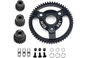MOOKEENONE Racing 1/10th RC Crawler Car Hardened Steel 0.8M 32P Spur Gear for Traxxas Slash 2WD VXL Bandit Rustler Stampede Drag Slash Upgrade Parts