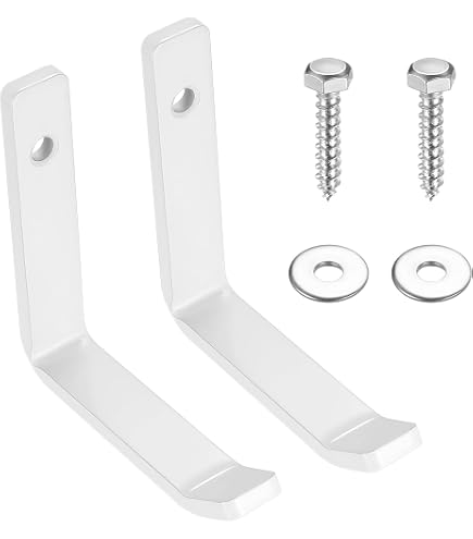 Lot De 4 Crochets Muraux En L En Fer Blanc - Charge 15kg - Pour Garage, Atelier, Cave - Avec Vis Et Chevilles