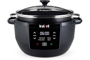 Instant Pot Superior Slow Cooker/Cuocere, 7,1 l, multicooker, 4 funzioni di cottura (cottura delicata, arrosto, cottura a vapore e funzione di mantenimento del caldo), lavabile in lavastoviglie, 800 W