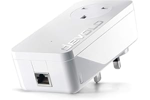 Devolo Dlan 1200+ Add-On Powerline Adapter (1 GB Lan Port, Pass Through, 1200 Mbps), Fast Home Network, Range + Technology, Easy Configuration