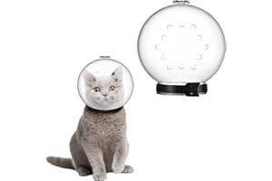 CLIPLANYARD Breathable Cat Muzzle, Anti Bite Muzzles Cat Adjustable Hood, Cat Helmet Cat Protective Space Cover Cat Bath Grooming Supplies, Prevent from Biting (M)