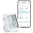 INKBIRD WiFi Thermometer Hygrometer Monitor Indoor Temperature Humidity Sensor IBS-TH3 PLUS LCD Display App Notification Alert 1 Year Data Storage Export Remote Monitor for Bedroom Greenhouse