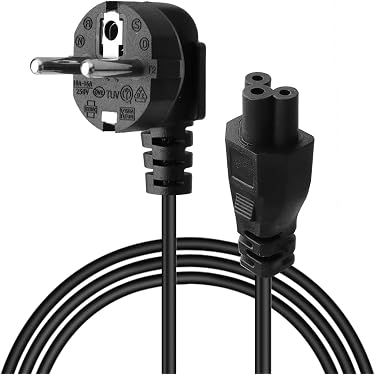CHLOLMY Cavo di alimentazione PC Tripolare CEE7 Schuko a IEC 320 C5, 3Pin AC Cavo di Trifoglio, 10A-16A 250V per caricabatterie per computer portatili, scanner e stampanti CHLOLMY Cavo di alimentazione PC Tripolare CEE7 Schuko a IEC 320 C5, 3Pin AC Cavo di Trifoglio, 10A-16A 250V per caricabatterie per computer portatili, scanner e stampanti